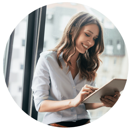 AC's Janitorial Service | Brevard, NC | looking something up on tablet